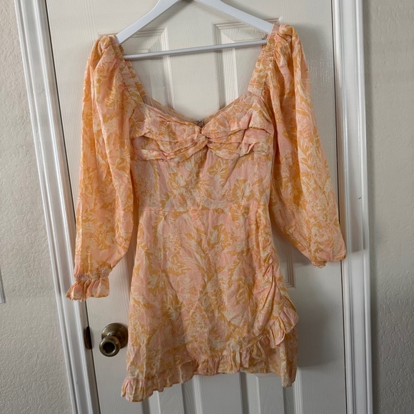 KARLIE  Floral Puff Sleeve Mini Dress size Small - Picture 1 of 10